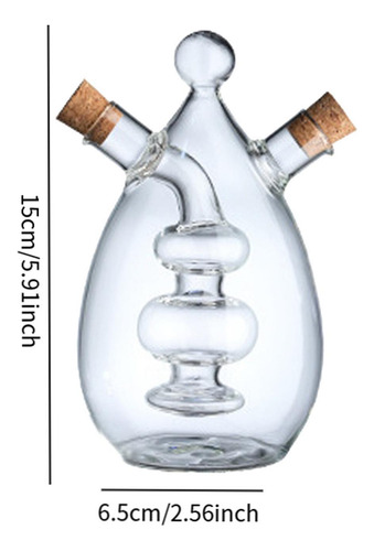 Dispensador De Aceite 2 En 1 Botella De Aceite De Vidrio