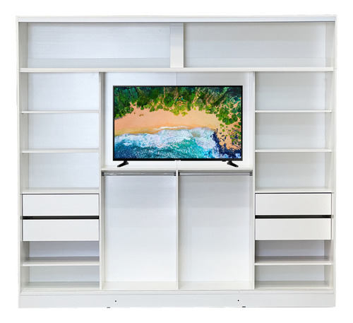 Placard Ropero Vision 2.40 X 2.20 X 0.59 Puertas Comb. Castaño