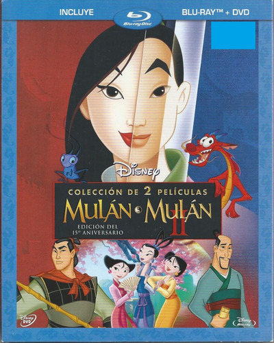 Mulán Edic 15 Aniv Y Mulán Ii Nac 2 Películas Bluray + Dvd