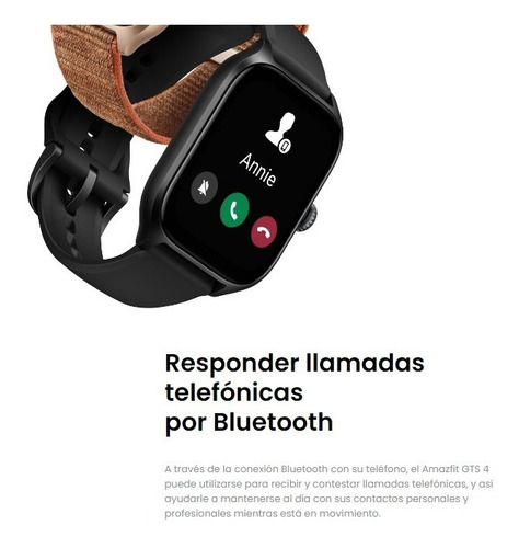 Imagen 9 de 9 de Smartwatch Amazfit GTS 4 1.75" caja de policarbonato black, malla misty white de fluoroelastómero y bisel rosa ouro de aleación de aluminio