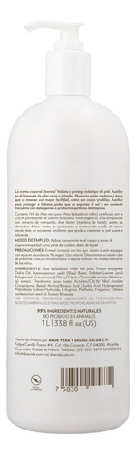 Crema Corporal 75% Aloe Vera Orgánico
