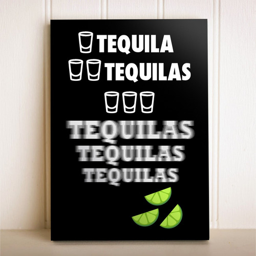Imagem 1 de 1 de Placa Decorativa Divertida Tequila Shots