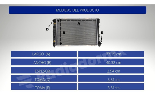 Radiador Dodge Caravan Mod. 05-07 2.4l