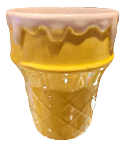 Taza Vaso Helado Ceramica Importado En Caja Brrrr