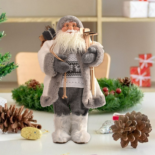 Santa Claus Muñeco De Nieve Figura Ornamento Navidad Casa