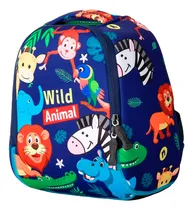 Comprar Mochila Infantil Neopreno Brio Niños Niñas Escuela Escolares Color Azul Diseño De La Tela Selva