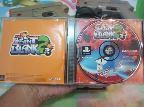 Light Gun Ps1 Namco Original Com Jogos Originais Americanos. Cinza (Usado)