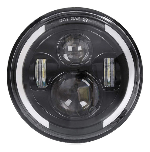 Redondos Faro Led Lupa Ángel Ojo Wrangler Jeep Vocho De 7