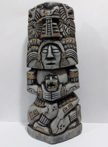 Figura Decorativa De Monolito Azteca