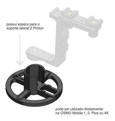 Base De Mesa Com Encaixe P/ Tripé Duas Roscas Para Osmo 2