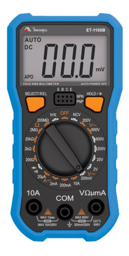 Imagem 1 de 4 de Multimetro Digital Et-1100b Minipa