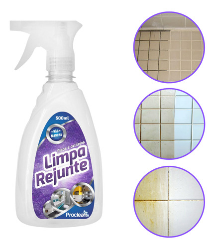 Limpa Rejunte Encardidos Rejunte Azulejos Mofo 500ml