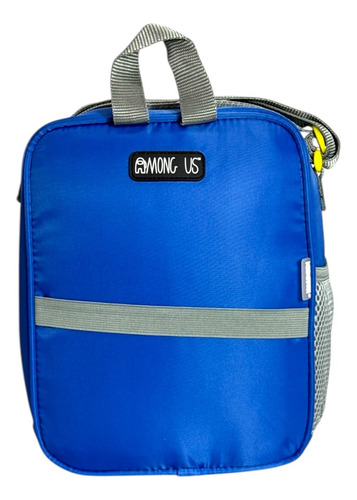 Kit Mochila Among Us Lonch Lap Original Primaria Ruedas Azul Azul