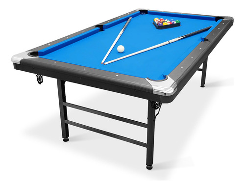 Mesa De Billar Portátil Con Juego Completo Y Plegable Color Del Paño