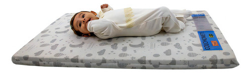 Colchonete Para Berço Tam 2 (95x61x4) Branco - Cosco Tamanho M