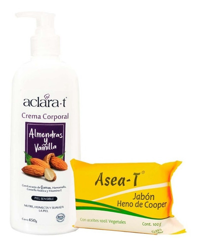 Crema Corporal Almendras Y Vainilla 450g + Jabón Asea-t