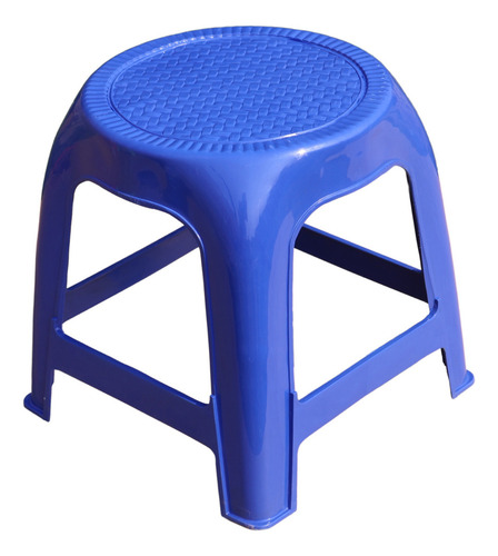 4 Bancos Banquito Plástico Infantil Pequeño Multiusos Color Azul