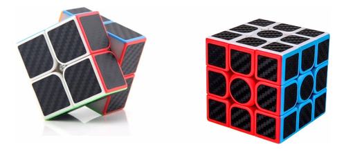 Set De Cubos Rubick Moyu Meilong 2x2 Y 3x3 Fibra De Carbono 