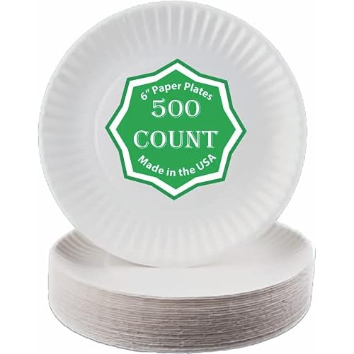 6' Disposable Paper Plate Pack Of 500ct (model: Sspaper...