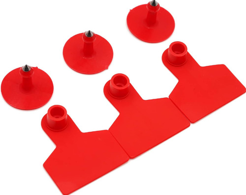 Pack X 100 Crotal Arete Para Cerdo 4x5 Cm Sin Numerar