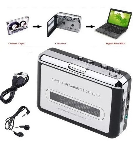 Convertidor De Cassette Walkman A Usb Formato Mp3 Audio Mp3