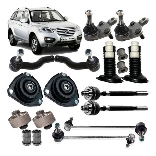Coxim Pivo Terminal Axial Bieleta Buchas Lifan X60 2013 A 18