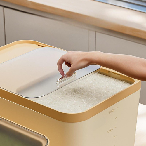 Contenedor De Arroz De Cubo De Arroz Con Soporte De Cereal M