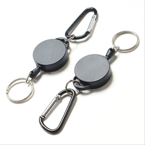 Chaveiro Retrátil Leve, Fivela Rápida, Porta-crachá