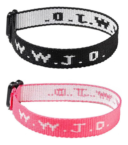 Auony 2 Pulseras Wwjd De Cuerda Trenzada What Would Jesus D.