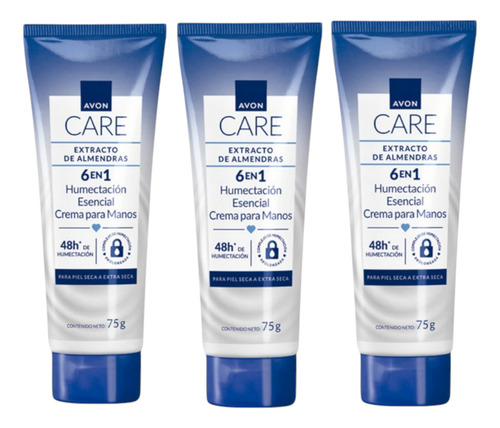 Crema Para Manos Extracto De Almendras Avon Care Kit 3pz