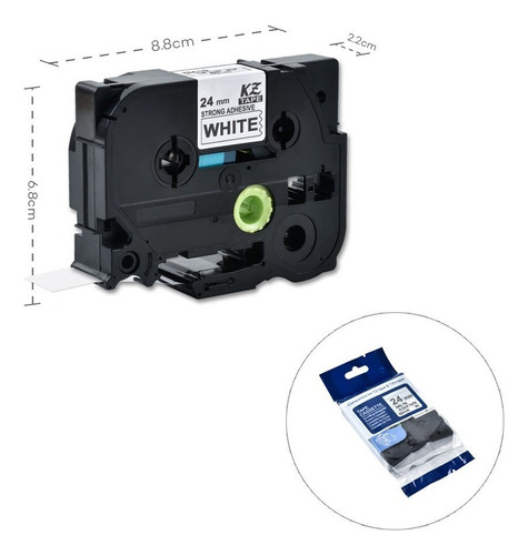 . 4 Tape Compatible Tze-s251 24mm White For Brother P-touch