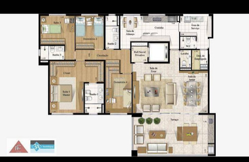 Imagem 15 de 28 de Apartamento Com 3 Dormitórios, 192 M² - Venda Por R$ 1.900.000,00 Ou Aluguel Por R$ 10.000,00/mês - Chácara Califórnia - São Paulo/sp - Ap6784