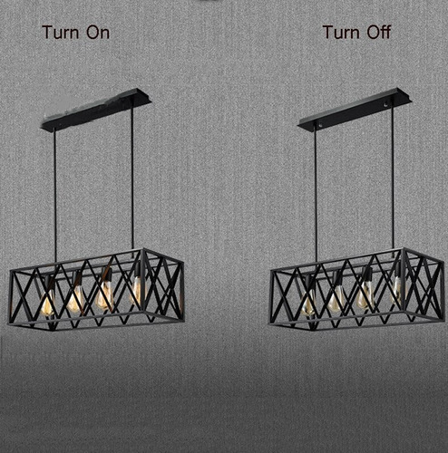 Oferta Lampara Araña Luminaria Pendiente Techo 4 Foco Led