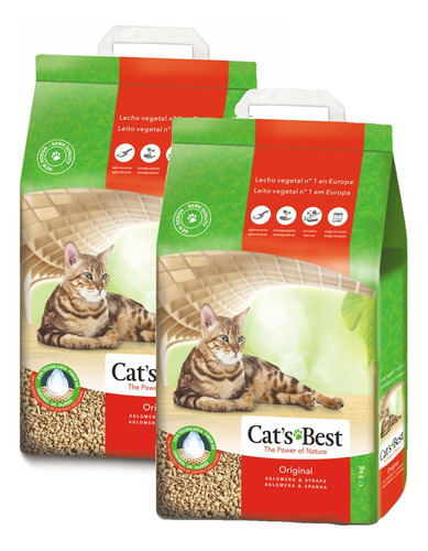 2 Sacos Arena Ecologica Catsbest 3 Kg