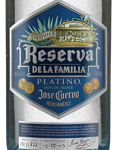 Pack De 4 Tequila Reserva La Familia Platino Orgánico 750 Ml