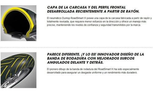 Kit Dunlop 120 70 15 -160 60 15 Road Smart Iii C/env Gratis