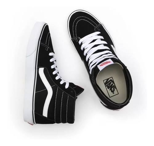 Imagen 4 de 8 de Zapatillas Vans Mod Sk8 Bota!!! Negro Blanco! 100% Original!