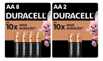 Comprar Kit Pilhas Duracell Aa Pequena Com 8 Un + Aa Pequena Com 2un