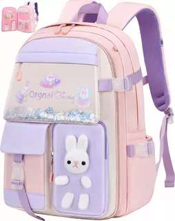 Mochila Escolar Impermeable Antirrobo Mona Kawaii Para Niñas Primarias Infantiles