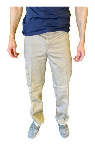 Pantalón Cargo De Trabajo Duk Beige Oferta