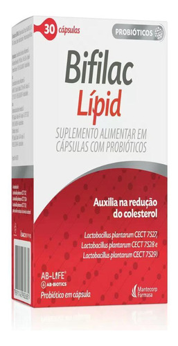 Suplemento Alimentar Probióticos Bifilac Lipid 30 Cápsulas