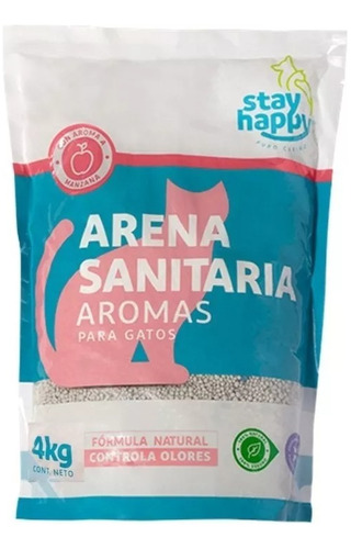 Arena Ultra Aglutinante P Gatos Stay Happy 2kg Aroma Manzana