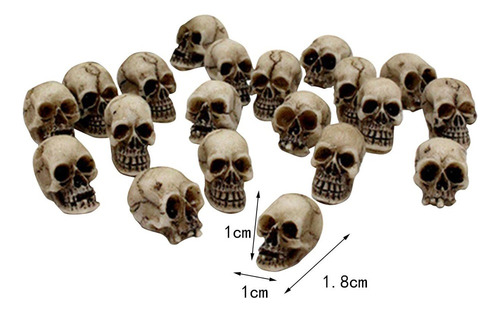 . 20x Mini Juego De Calaveras, Adorno De Esqueleto,