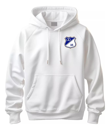 Buzo Chompa Hoodies Millonarios Blang 100% Algodon Perchado 