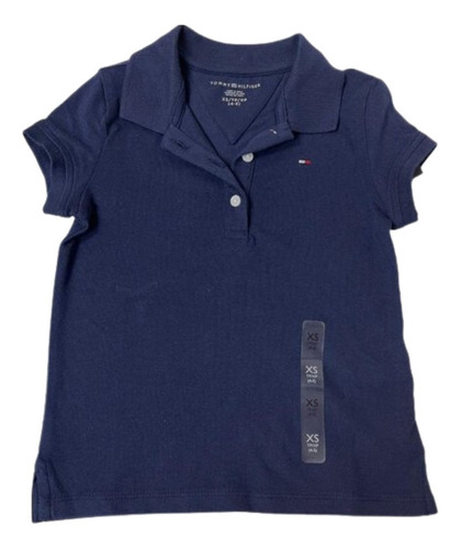 Camiseta Polo Infantil Tommy Hilfiger Menina Azul 8/10 Anos