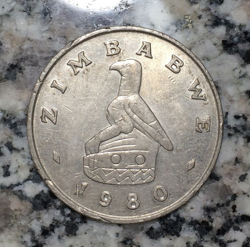 Moneda Zimbabwe Africa 1 Dollar 1980 Ave 