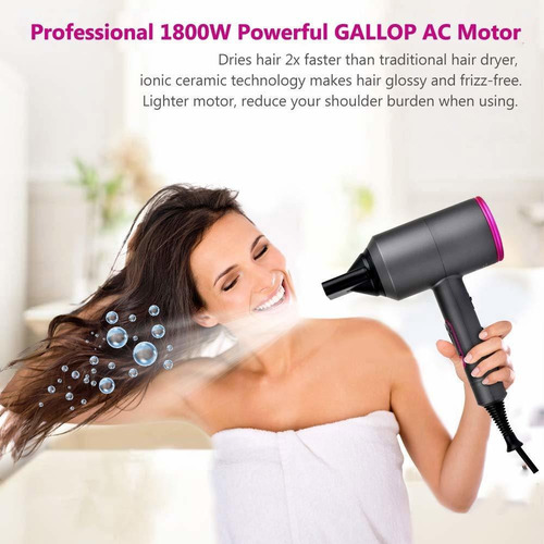 . Secador De Pelo 1800w Iónico Secador De Pelo Profesional