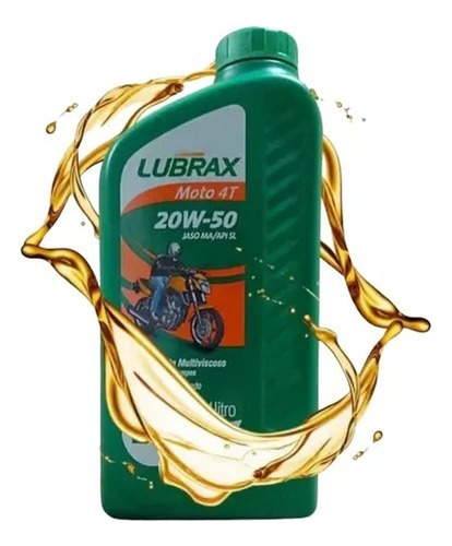 Óleo Lubrax 20w-50 4t Moto 1l - Kit Com 2 Unidades