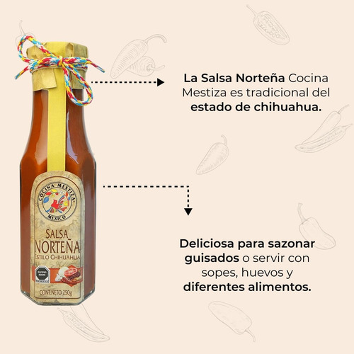 Salsa Norteña Estilo Chihuahua Cocina Mestiza 250g