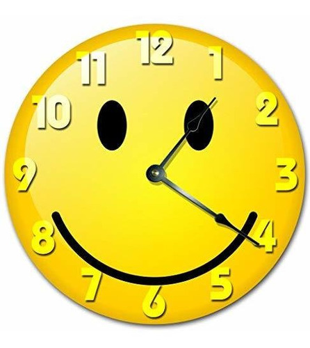 Reloj De Pared Decorativo Con Carita Feliz